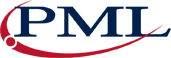 Logo da PML, um arco vermelho com letras em azul